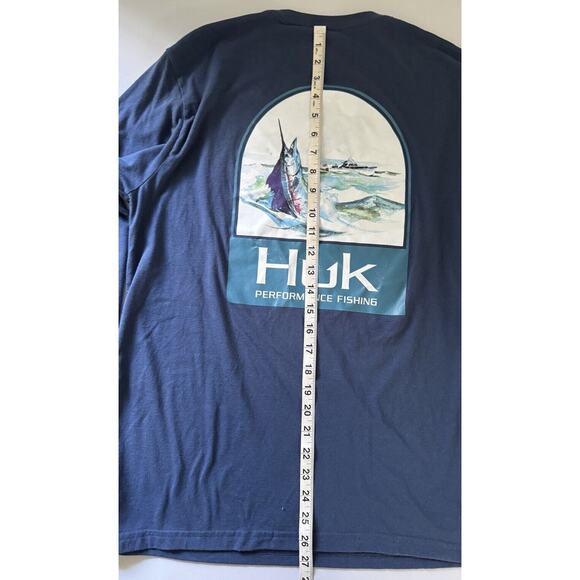 Huk Fishing Men's Offshore Shield Long Sleeve Pocket Tee Size Medium - Picture 9 of 9